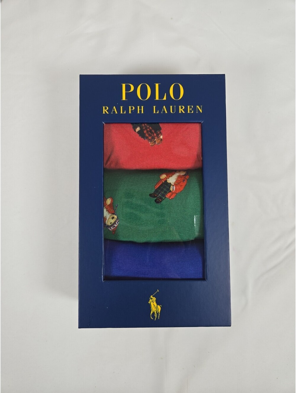 Polo Ralph Lauren Polo Bear Boxer Briefs Red/blue/Green/ (3-Pack) Size M NEW